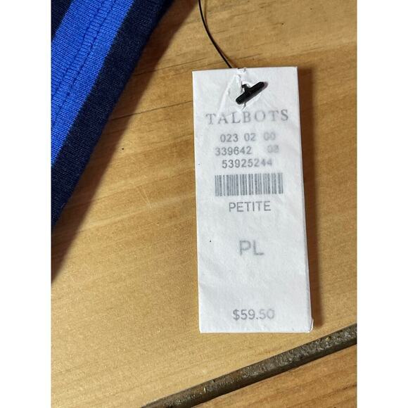 NWT! Talbots women's Striped Shirt. Petite Large. Blue & White MSRP 59.50 - Picture 3 of 4